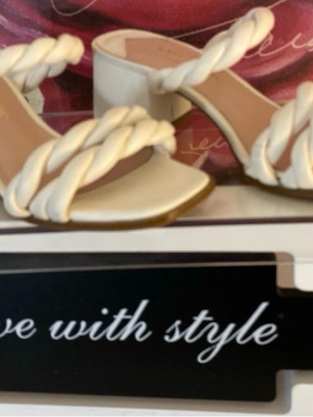 kate spade Braided Strap Block Heel Sandals - White